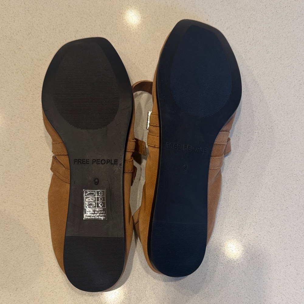 Brown Mary Jane Women's Shoes Free people ballet flats - Picture 2 of 3